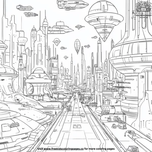 Space dock coloring pages