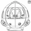 Space Pod Coloring Pages