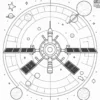 Space Station Coloring Pages