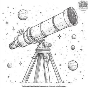 Space Telescope Coloring Pages