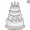 Sparkly Cake Topper Coloring Pages