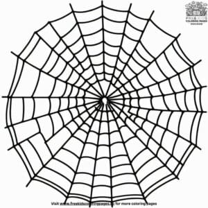 Spider web coloring pages