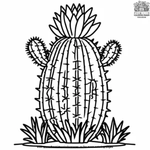 Spiky Cactus Coloring Pages