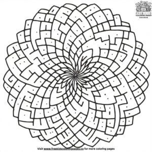 Spiral art coloring pages