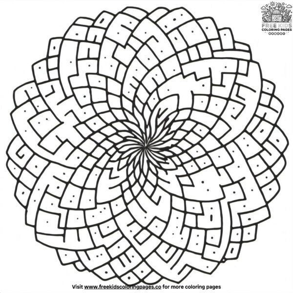 Spiral art coloring pages