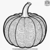 Spiral Pumpkin Zentangle Coloring Pages