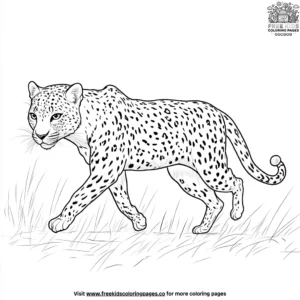 Spotted Leopard Coloring Pages