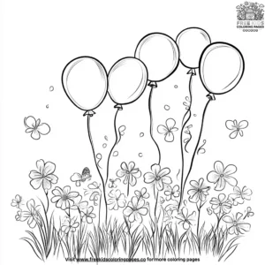 Spring Festival Balloons Coloring Pages