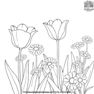 Springtime Blooms Coloring Pages