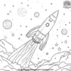 Star Rocket Coloring Pages