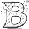 Starry Letter B Coloring Pages