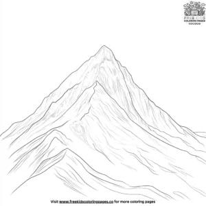 Steep mountain slope coloring pages