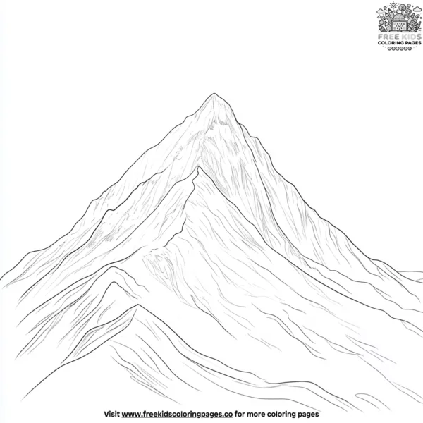 Steep mountain slope coloring pages