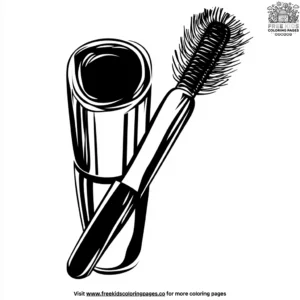 Stylish Mascara Coloring Pages