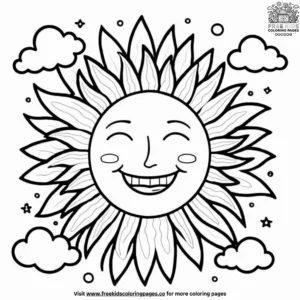 Sun Shine Coloring Pages