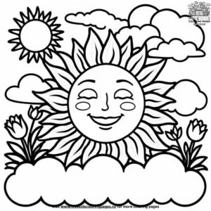 Sun stories coloring pages