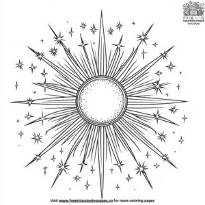 Sun and Stars Coloring Pages