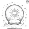 Sun in a Snow Globe Coloring Pages