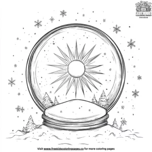 Sun in a Snow Globe Coloring Pages