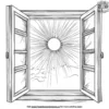 Sun in a Window Coloring Pages