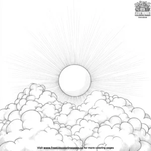 Sun on a Cloudy Day Coloring Pages