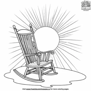 Sun on a Rocking Chair Coloring Pages