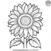 Sunflower Blooming in the Sun Coloring Pages