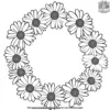 Sunflower Garland Coloring Pages