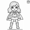 Superhero Doll with a Cape Coloring Pages