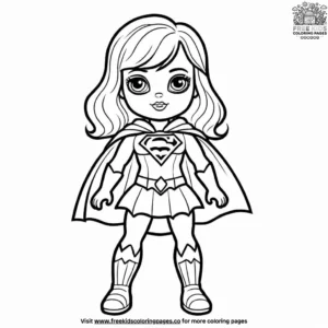 Superhero Doll with a Cape Coloring Pages