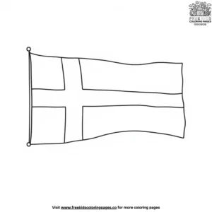 Sweden Flag Coloring Pages