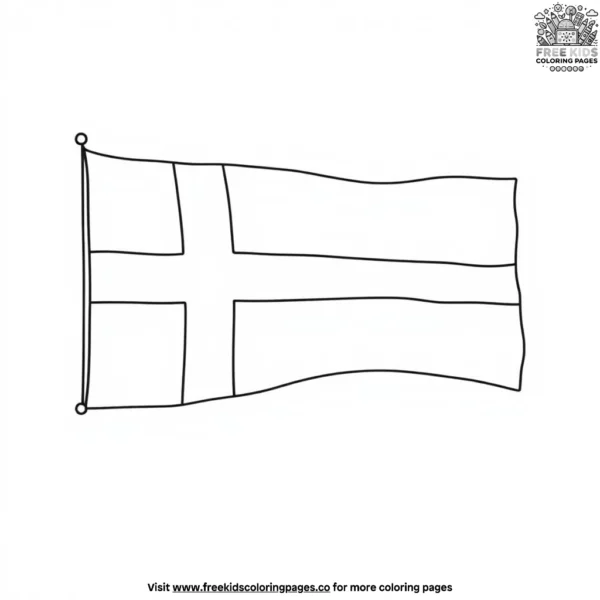 Sweden flag coloring pages