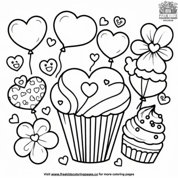 Sweet heart coloring pages