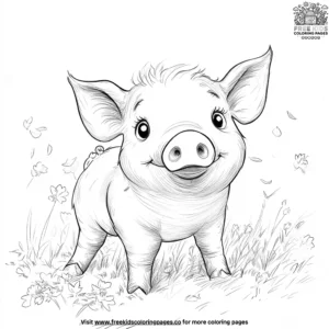 Sweet Piglet Coloring Pages