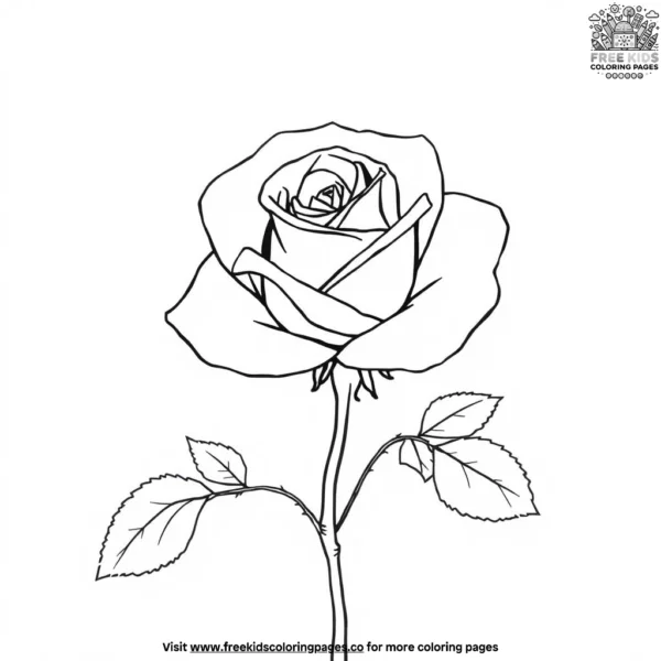 Sweet rose coloring pages