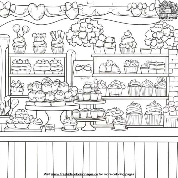 Sweet shop coloring pages