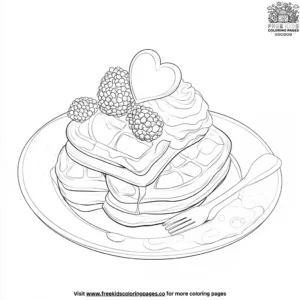 Sweet Valentine’s Day Breakfast Coloring Pages