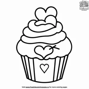 Sweetheart's Cupcake Coloring Pages