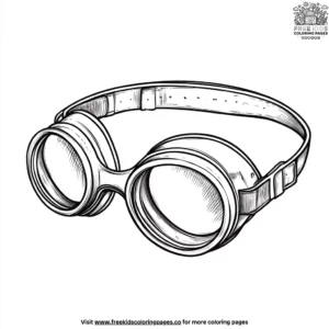 Swimming Goggles Coloring Pages