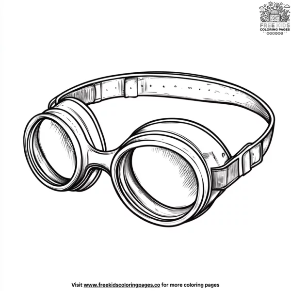 Swimming goggles coloring pages