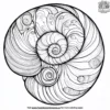 Swirled Shell Zentangle Coloring Pages