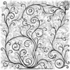 Swirling Vine Zentangle Coloring Pages