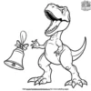 T Rex and Christmas Bells Coloring Pages