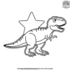 T Rex with Star Coloring Pages