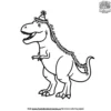 T Rex with Tinsel Coloring Pages