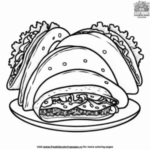 Taco Party Coloring Pages