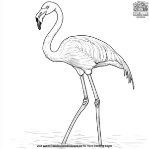 Tall Flamingo Coloring Pages