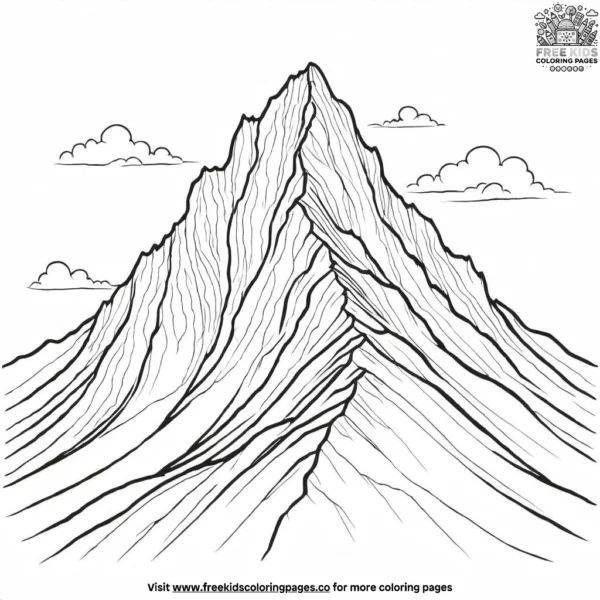 Tall mountain coloring pages