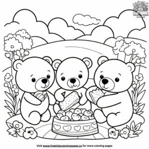 Teddy Bear Picnic Coloring Pages