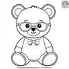 Teddy Bear with Glasses Coloring Pages